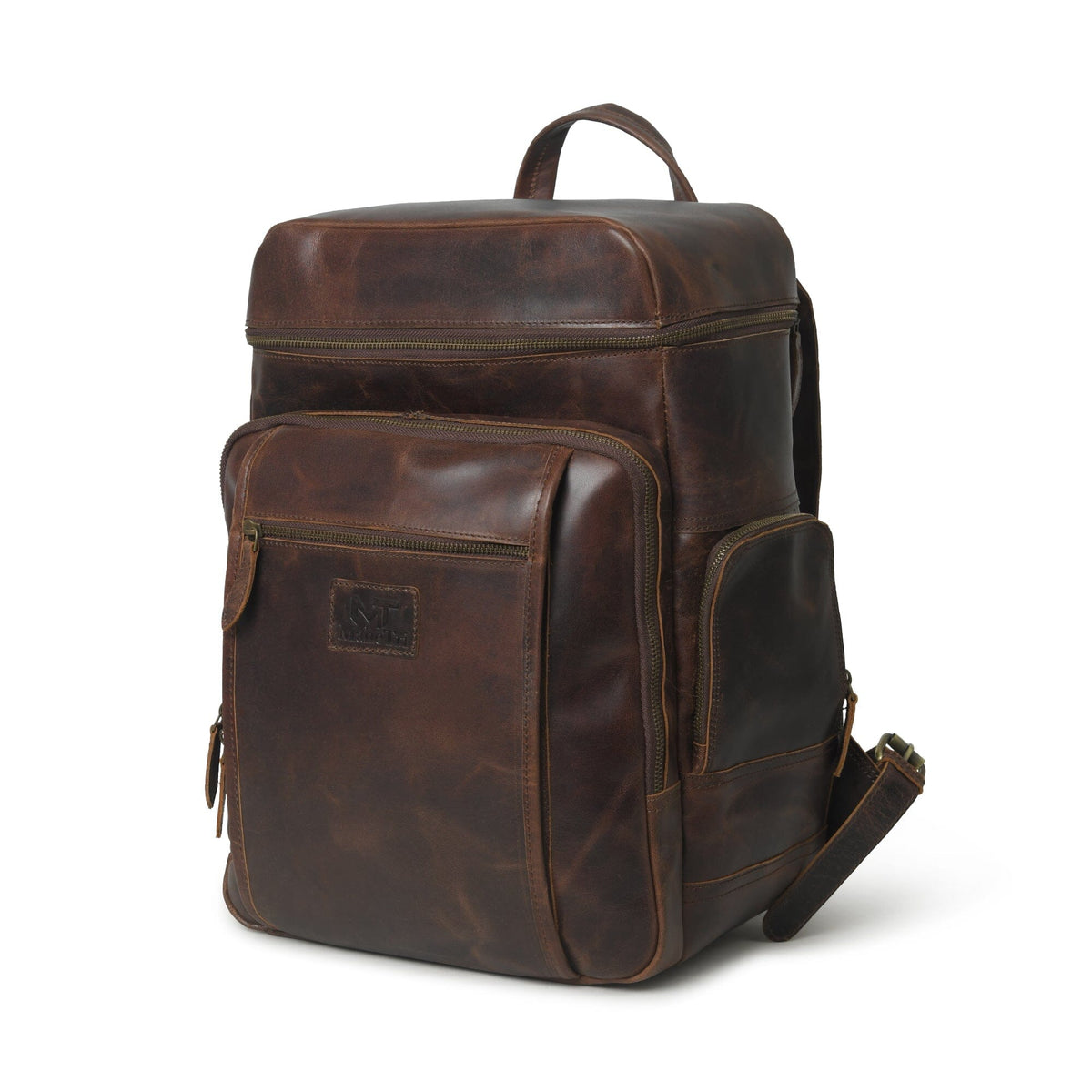Alpha Full-Grain Buffalo Leather Travel Backpack