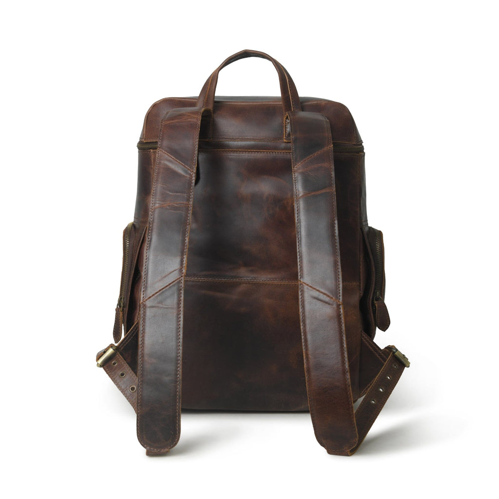 Alpha Full-Grain Buffalo Leather Travel Backpack