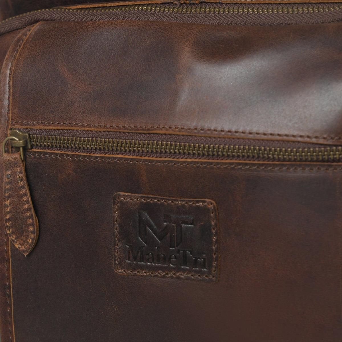 Alpha Full-Grain Buffalo Leather Travel Backpack