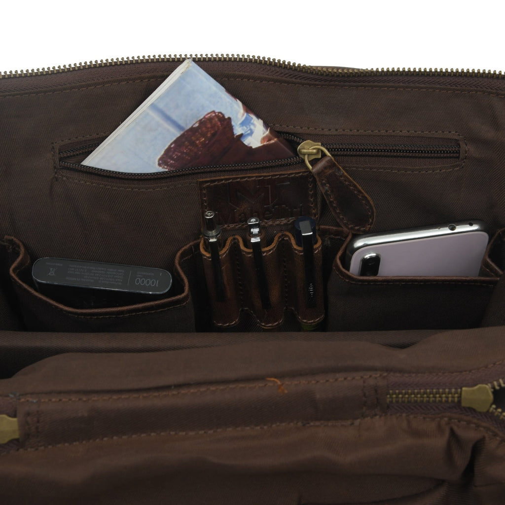 Alpha Full-Grain Buffalo Leather Travel Backpack