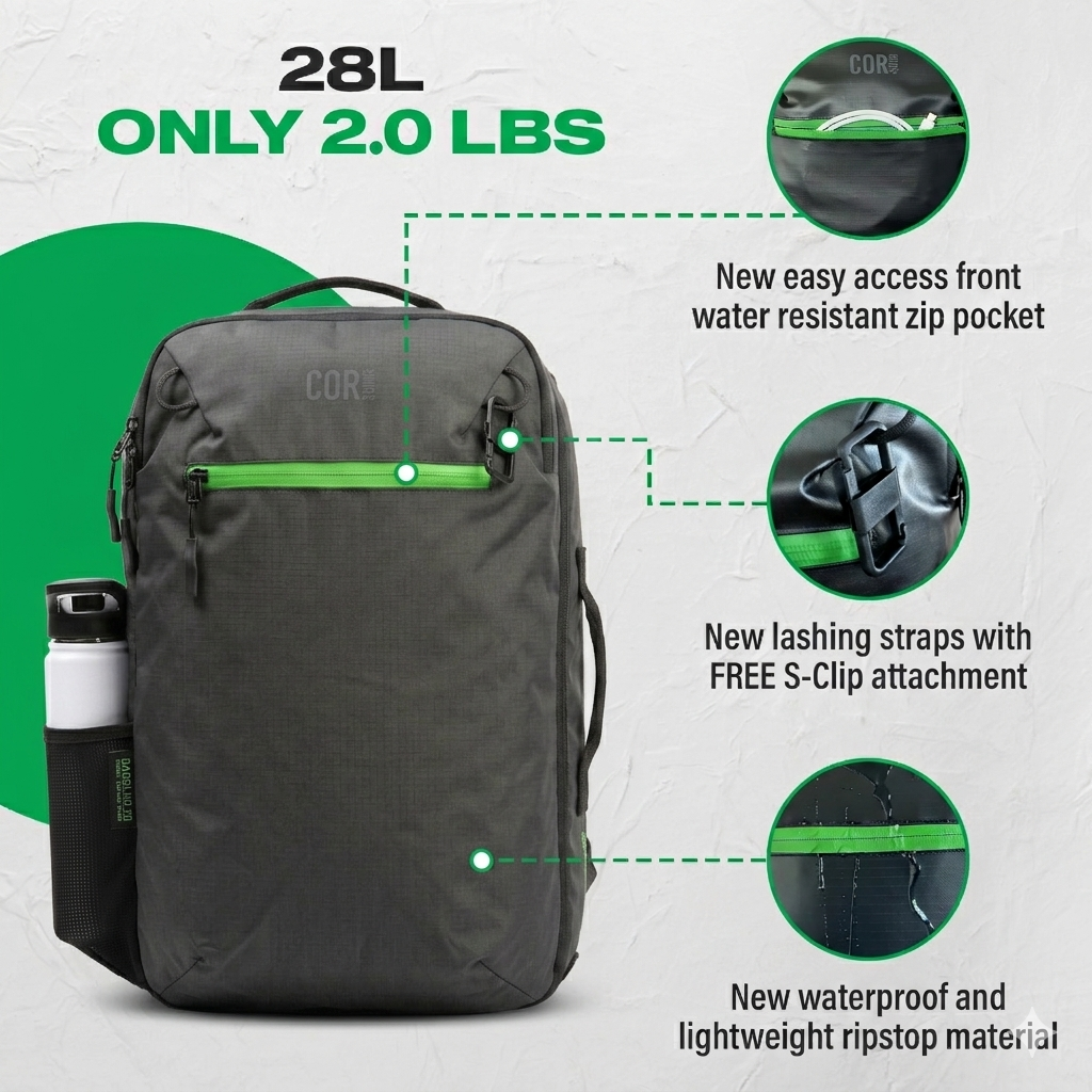 COR Surf Island Hopper 2.0 Carry-On Travel Backpack