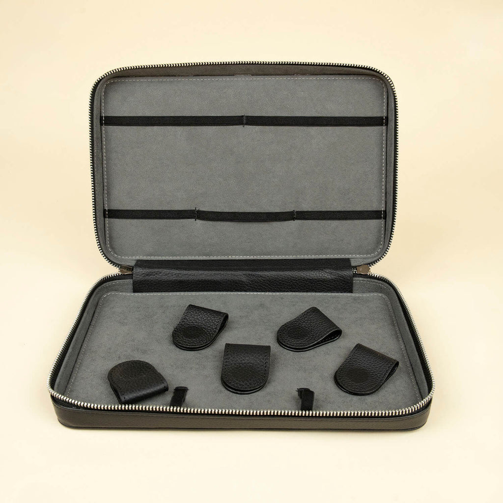 LEATHERE Leather Tech Organizer Case – Black