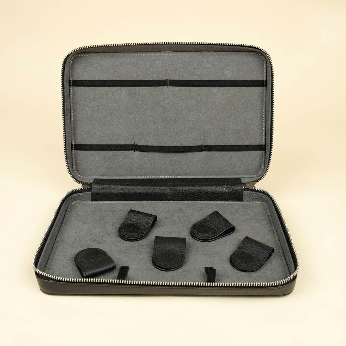 LEATHERE Leather Tech Organizer Case – Black