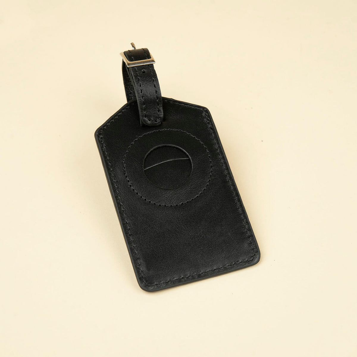 LEATHERE Clovis Leather AirTag Luggage Tag – Black