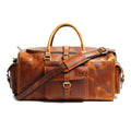 Berlin full-grain leather weekender duffle bag
