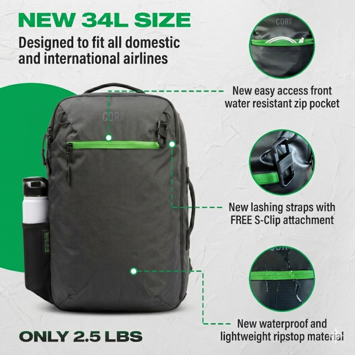 COR Surf Island Hopper 2.0 Carry-On Travel Backpack