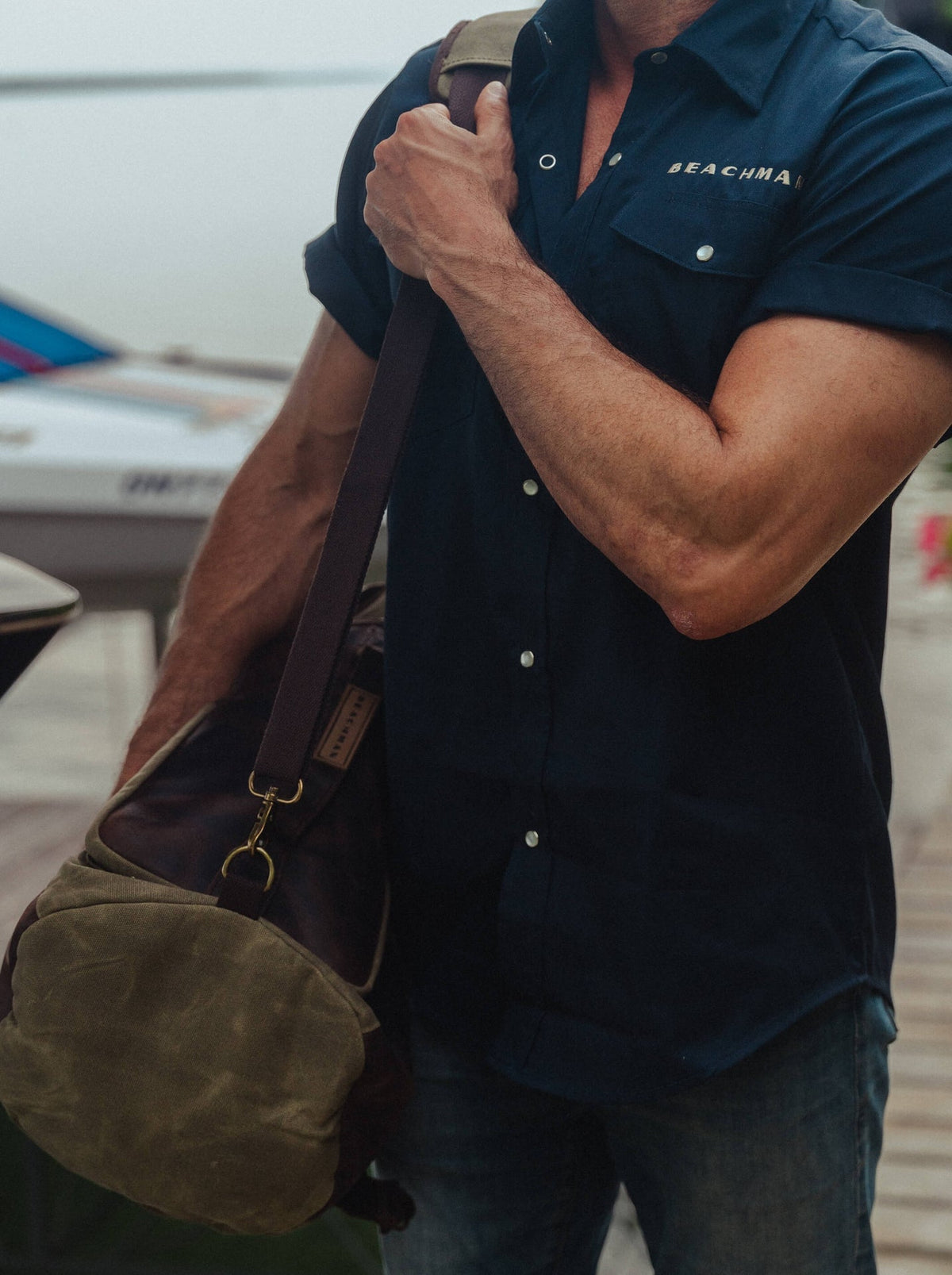 Beachman Traveler’s Bag – Convertible Waxed Canvas Weekender