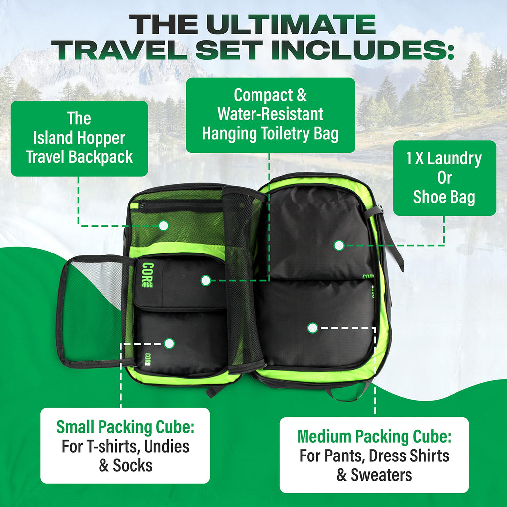 COR Surf Island Hopper Travel Bundle – Backpack + Packing System