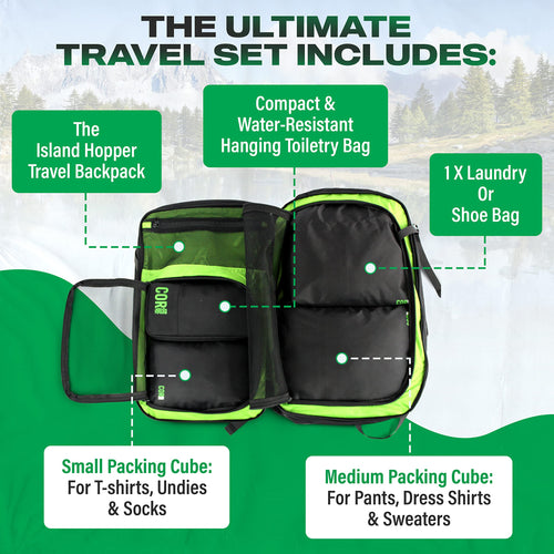 COR Surf Island Hopper Travel Bundle – Backpack + Packing System