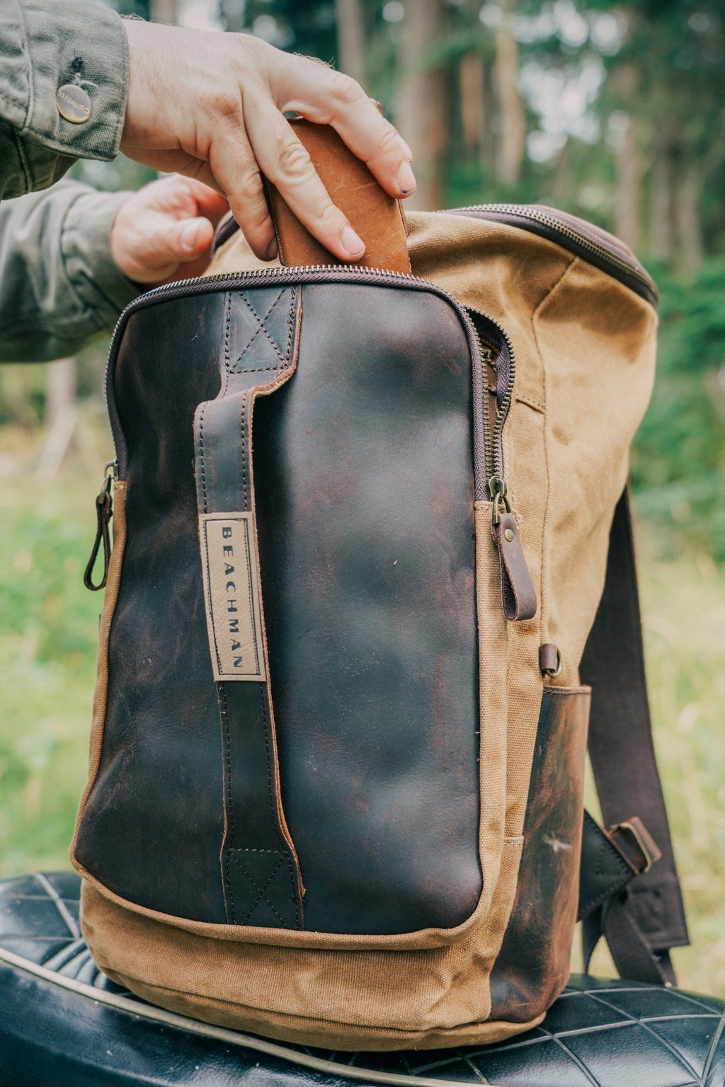 Beachman Traveler’s Bag – Convertible Waxed Canvas Weekender