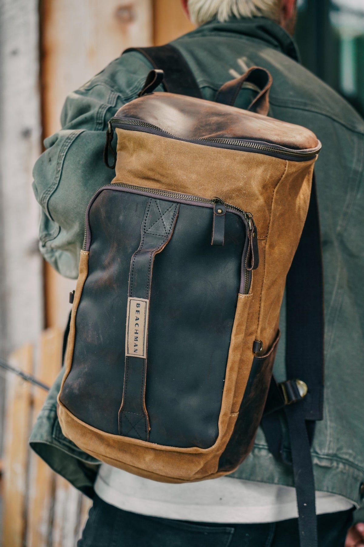 Beachman Traveler’s Bag – Convertible Waxed Canvas Weekender