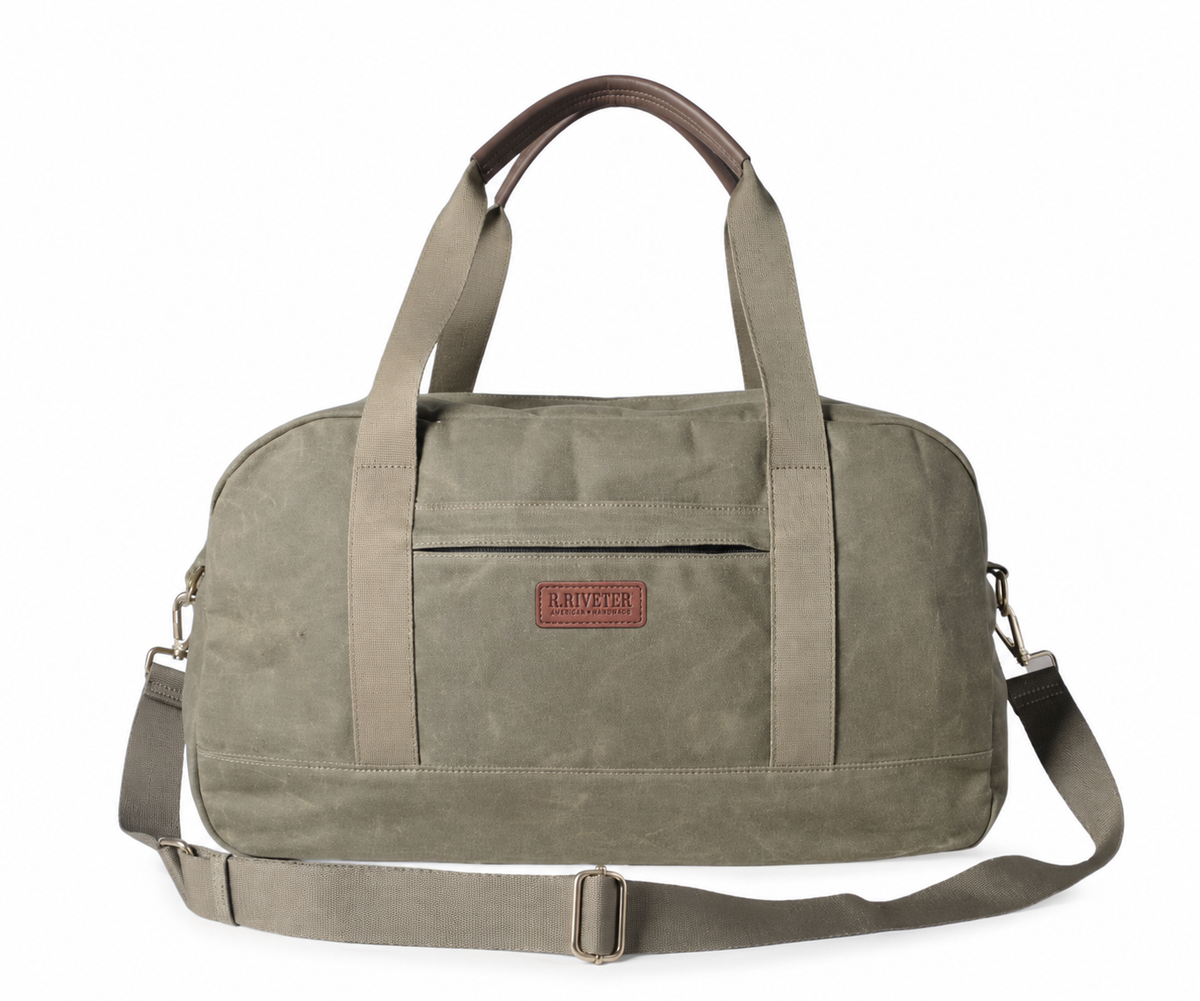 R. Riveter Nellie waxed canvas travel duffle