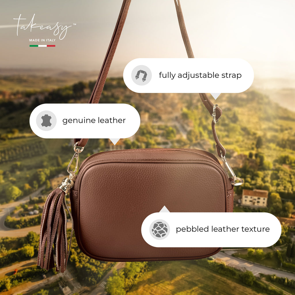 TAKEASY Parma Italian Leather Crossbody Bag