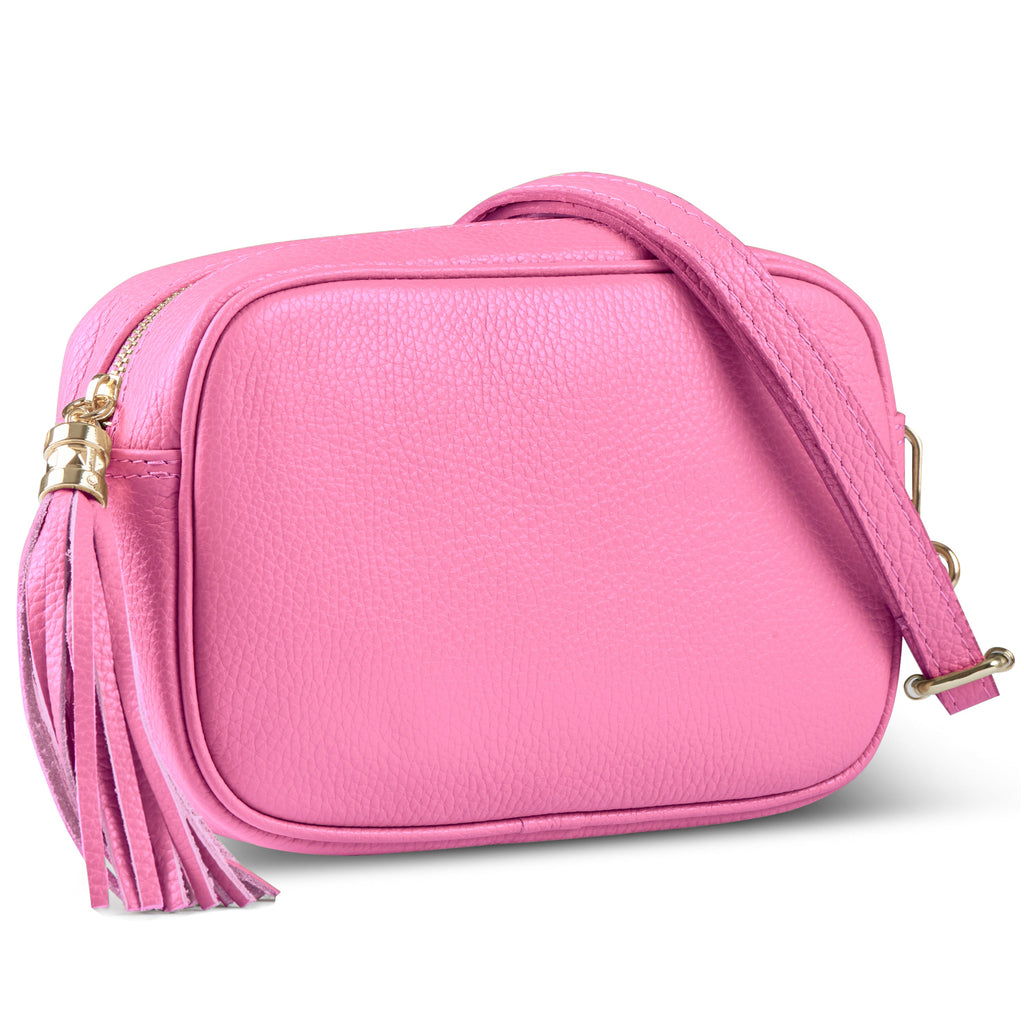TAKEASY Parma pink Italian leather crossbody bag