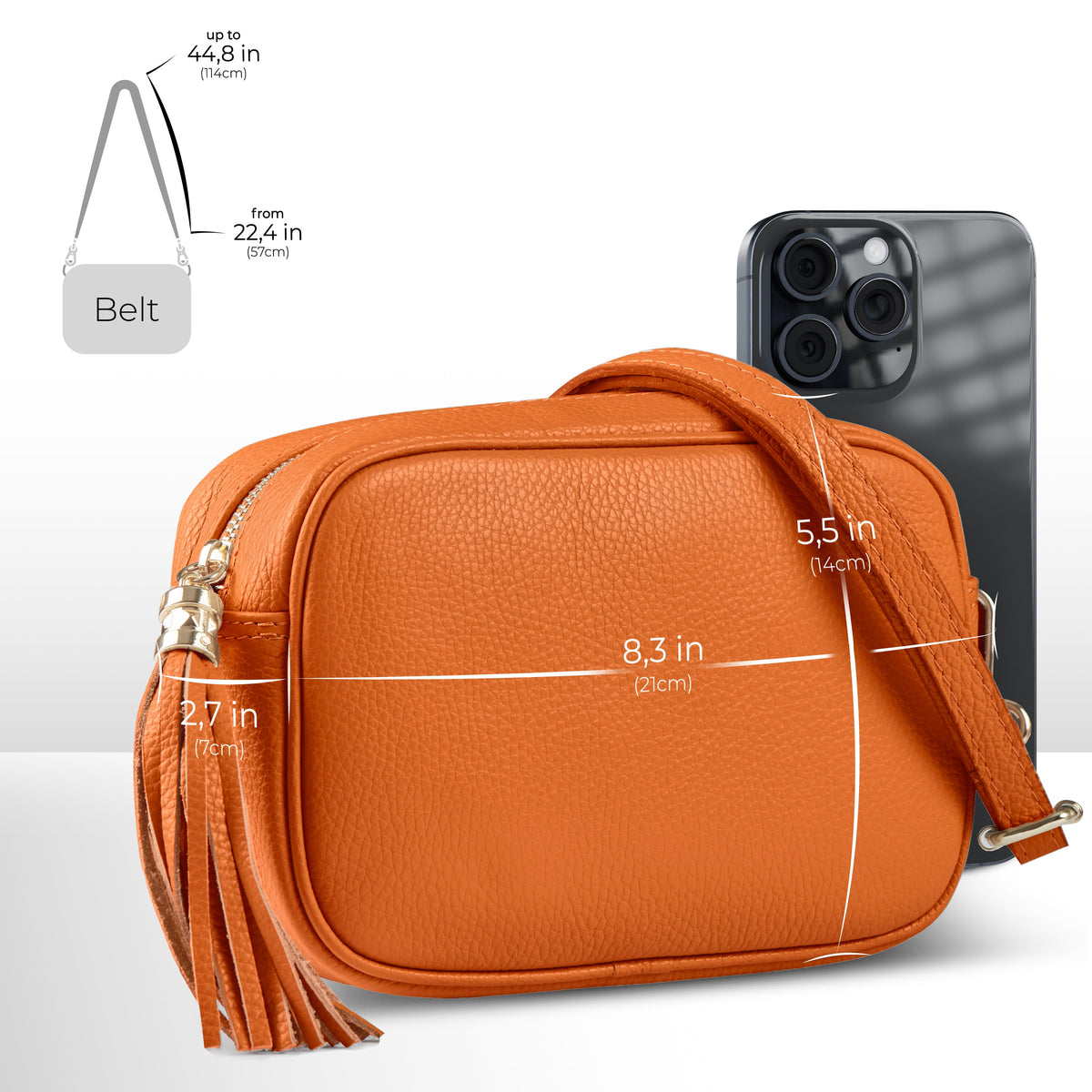 TAKEASY Parma Italian Leather Crossbody Bag