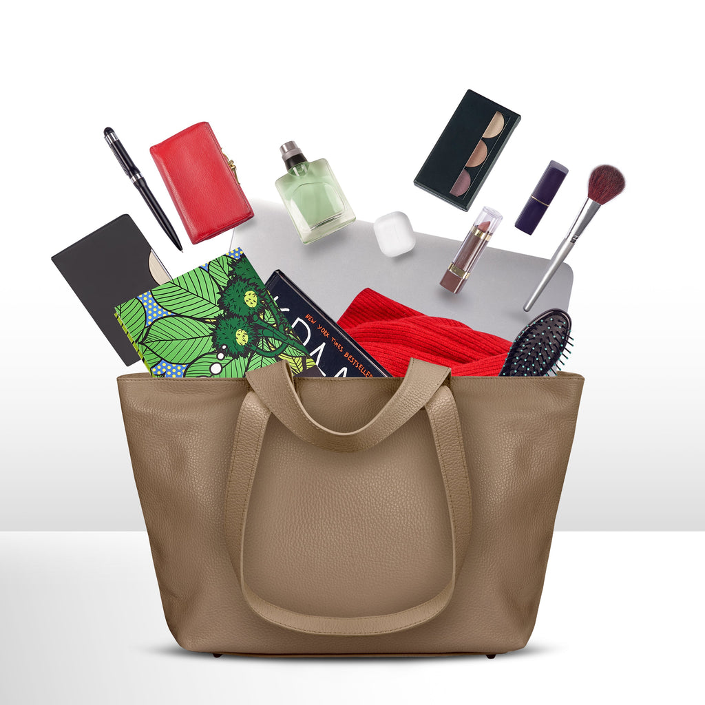 TAKEASY Torino Italian Full-Grain Leather Travel Tote
