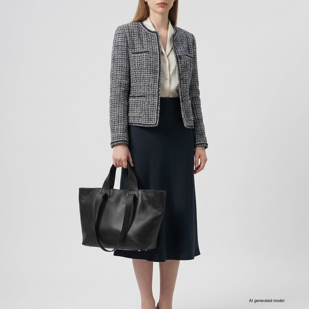 TAKEASY Torino Italian Full-Grain Leather Travel Tote