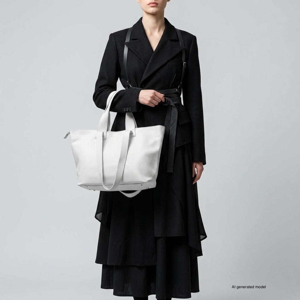 TAKEASY Torino Italian Full-Grain Leather Travel Tote