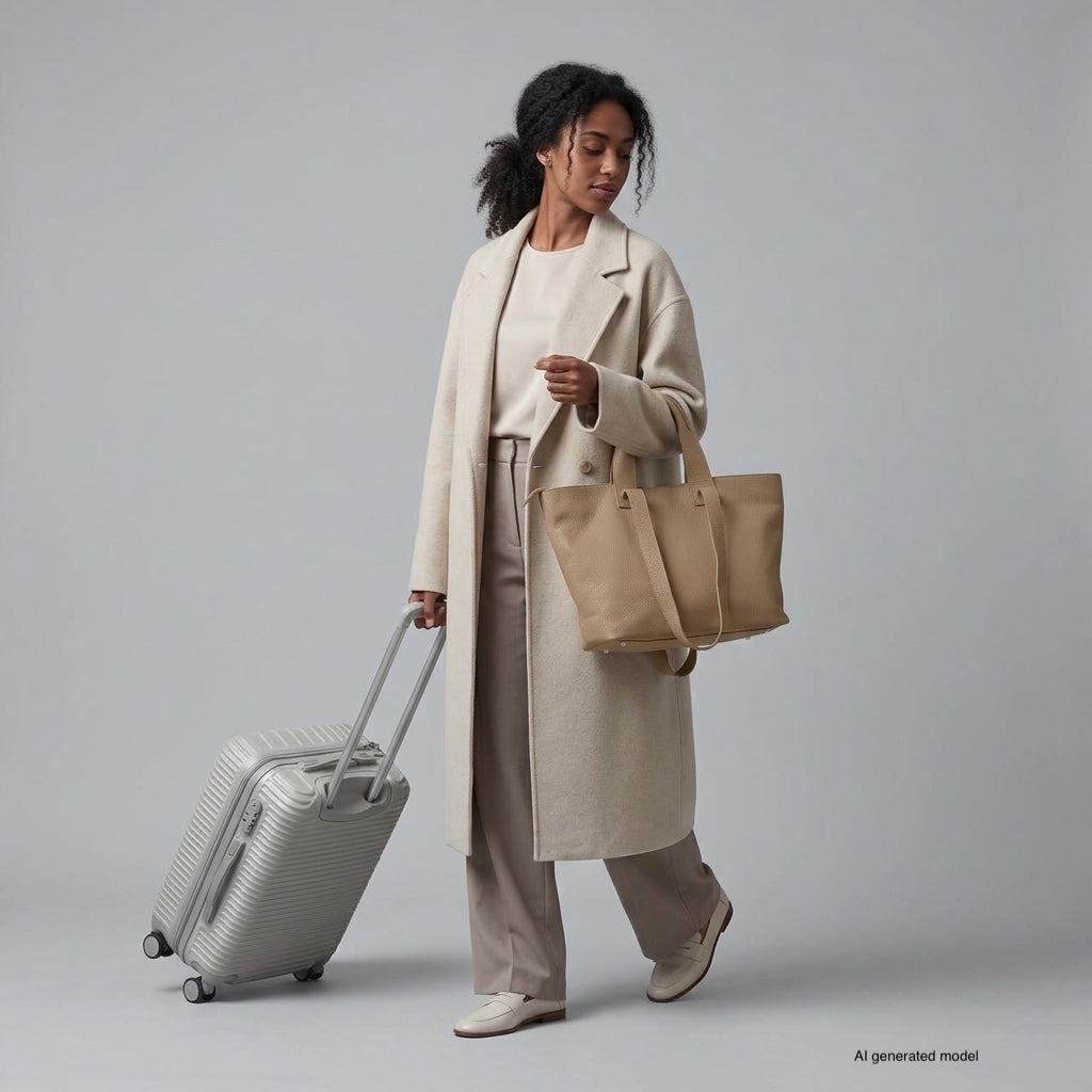 TAKEASY Torino Italian Full-Grain Leather Travel Tote
