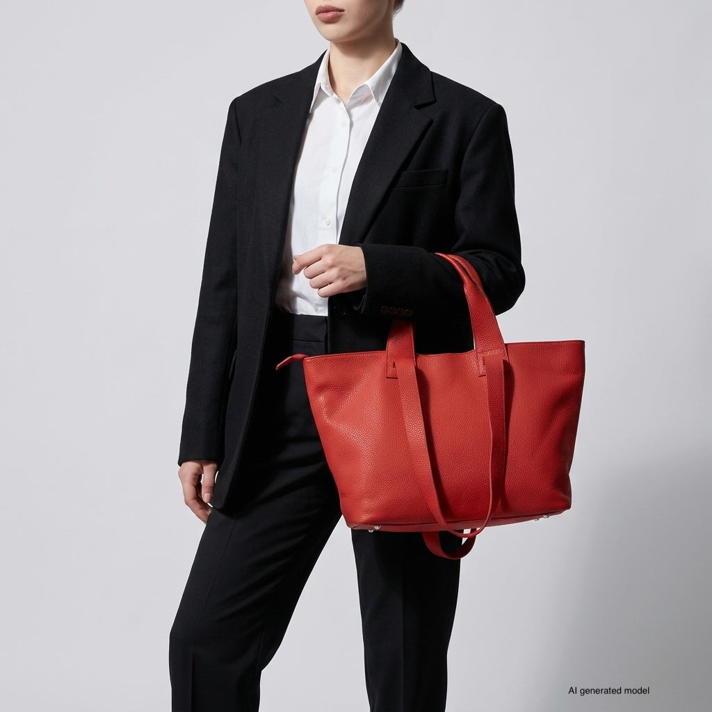 TAKEASY Torino Italian Full-Grain Leather Travel Tote