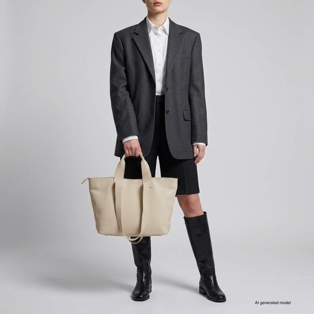 TAKEASY Torino Italian Full-Grain Leather Travel Tote